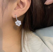 Ohrringe, in Silber mit