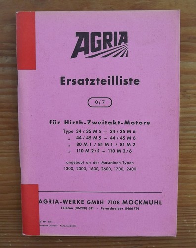 Hirth ersatzteilliste zweitakt - ersatzteilliste,