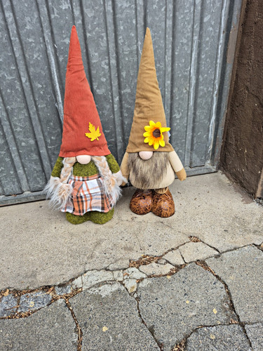 Herbst gnom wichtel figur - 2x,