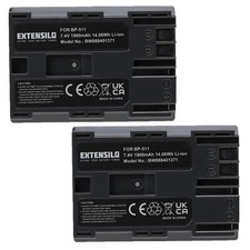 2x Akku für Canon EOS D30 D20 5D 10D 300D 50D 1D 40D D10 20D 30D 1900mAh 7,4V