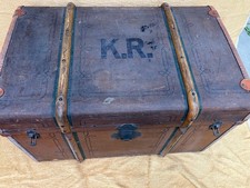 Antike (Reise-)Truhe, Vintage, v. Albert Rosenhain, Berlin S.W., wohl um 1905