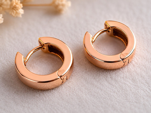 Karat gold creolen huggie - creolen,