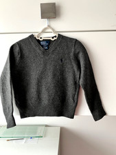 Ralph Lauren Polo grauer Wollpullover für Jungen Alter 4-5