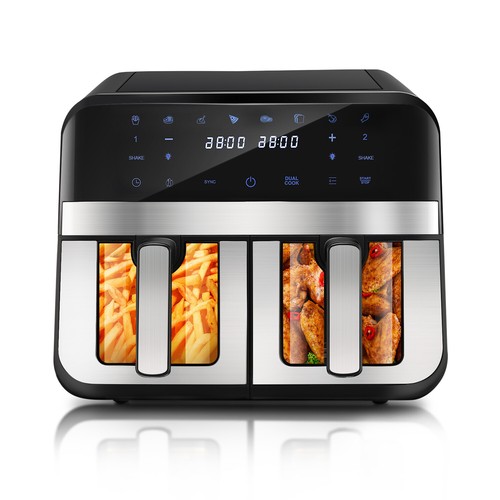 Doppel heißluftfritteuse - heißluftfritteuse, 9l