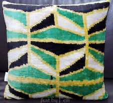 Ikat Samtkissen | Kissenbezug | Seide Dekokissen | pillow silk Samtseide