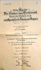 K.u.K. Verleihungsurkunde /