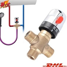 3-Wege Brauchwasser Mischer Mischventil 20-60°C Thermostat Verbrühschutz DE