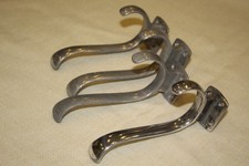 4 Bauhaus Garderobenhaken 60er Jahre  Alu Wandgarderobe Vintage Kleiderhaken