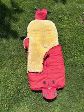 Fellsack maxi cosi Lammfell bordeaurot Winter Kinderwagen Top