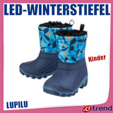 LUPILU Kinder LED-Winterstiefel mit Blinkeffekt Warm gefüttert Größe 27 Blau