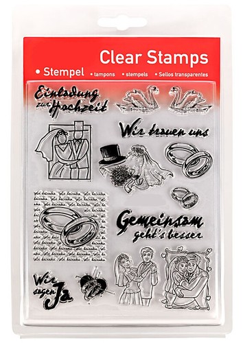 Clear stamp set hochzeit - -,