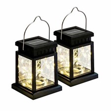 2x LED Laterne Solarglas 30