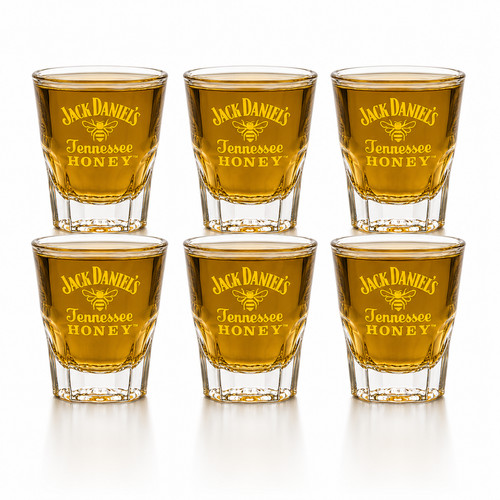 Jack daniels glas pinnchen - 6x,