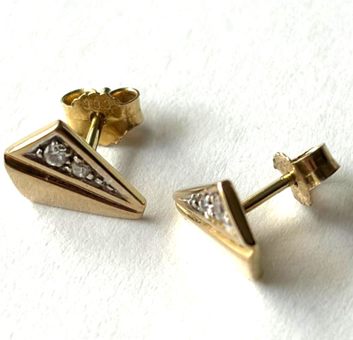 Ohrstecker 333 gold bicolor - gold,