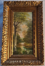 Öl auf Pappe Malerei Natur