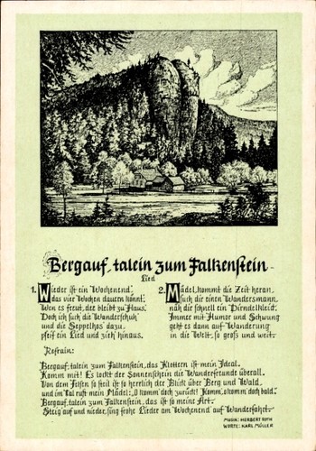 Lied bergauf talein - ak, zum