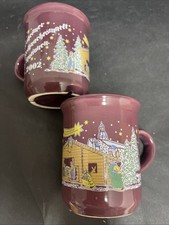Paar Vintage Glühwein Weihnachtsmarkt Krippe Rüdesheimer 200ml 2002