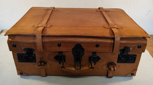 Kleiner leder koffer antik - koffer,