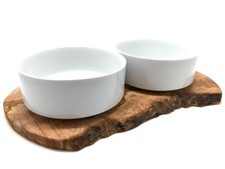 Futterstation Olivenholz für