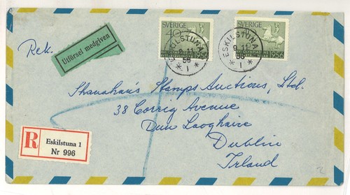 Schweden 1957 luftpostbrief - 1957,