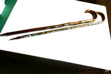 2 Wanderstöcke mit Plaketten