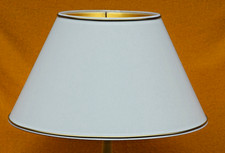 Tisch-Lampenschirm  40cm CHINTZ /weiß innen gold/ Goldkante Seidenglanz