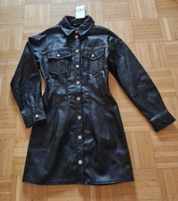 ZARA * LEDER KLEID * BRAUN * AKTUELL * XS 34 * AUSVERKAUFT ! ! ! NEU !