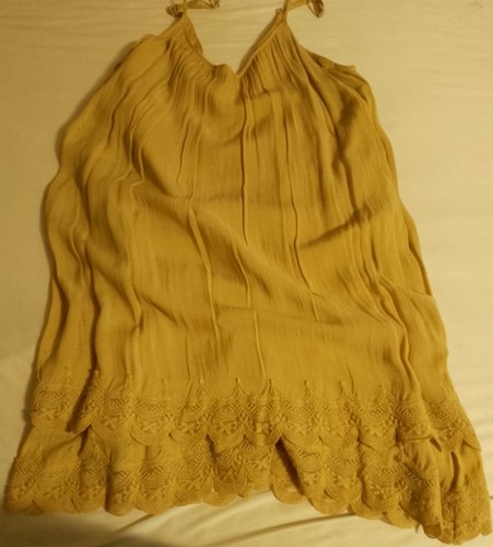 Vila kleid l dunkelgelb - l,,