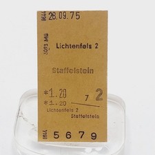 Fahrkarte Fahrschein Lichtenfels Staffelstein 1975