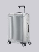 Samsonite Lite Box Alu Spinner 71L Trolley Koffer Silber Suitcase NEU