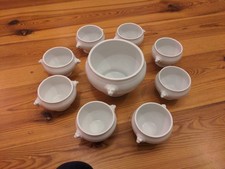 Original Alt Schönwald 9tlg Löwenkopf Suppenterrine 8 Tassen Schüsseln Weißwurst