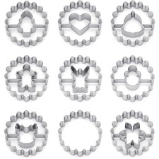 Plätzchen Ausstecher Set 9 Stück Weihnachten Keksausstecher Edelstahl Ausstec...