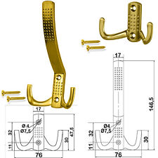 Kleiderhaken Wandhaken Garderobenhaken Huthaken Haken Garderobe CHROM SCHWARZ