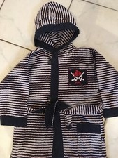 Schiesser Capt’n Sharky Bademantel Pirat gestreift Frottee Kapuze Urlaub Gr.104