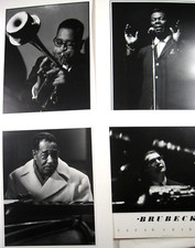 JAZZMUSIKER  4x Poster Plakat Jazz - Dizzy Gillespie King Cole Brubeck Ellington