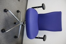 Vitra T-Chair Bürodrehstuhl Chromgestell by Antonio Citterio blau Bürostuhl