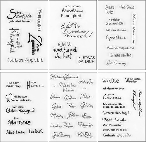 Silikonstempel set 16x11cm - set,