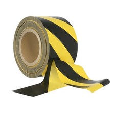 1x Absperrband schwarzgelb