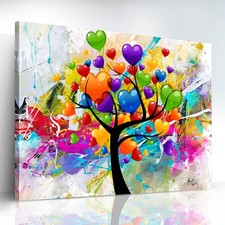 Leinwandbild Bunter Baum mit
