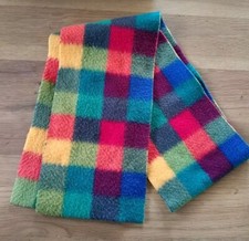 süßer Fleece Kinder Schal ca 16 x 130 cm - karo - unisex