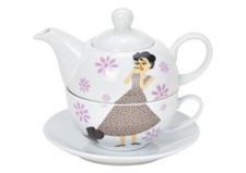 Teekanne tasse frau mit - "frau,