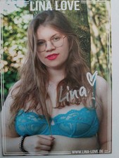 Sexy Autogramm Signiert Lina Love AK Erotik