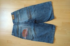 Wu Wear Shorts Denim Jeans kurze Hose schwarz grau Gr. 28/30 Baggy Pants Wu Tang