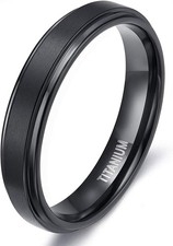 Ring Schwarz Titan Eheringe