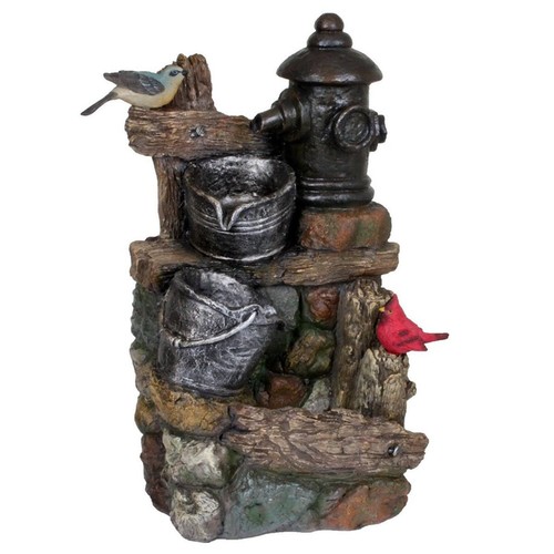 Brunnen stein holzoptik - brunnen,