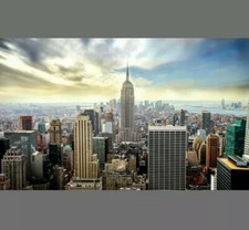 Fototapete New York Stadt Wohnzimmer Ausblick Wandtapete XXL Modern 23