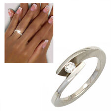 Diamantring 950 echt PLATIN 0,15 ct. Journey teilmattiert Damen Ring G. 50-60