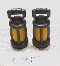 Playmobil Lampe Laterne Handlampe 2x dunkelgrau Western Ritter Piraten (C95)