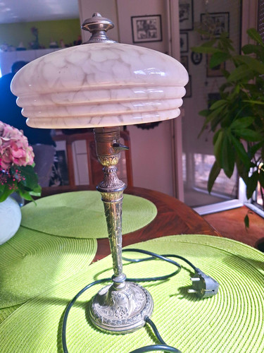 Tischlampe antik rosa - ,