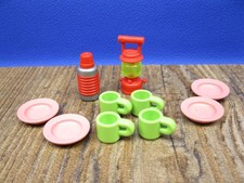 Petroleumlampe Thermoskanne Teller Tassen Zubehör Camping City Playmobil PF1554